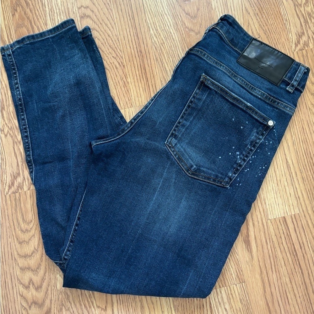Zara denim splatter paint 32 - Picture 1 of 11